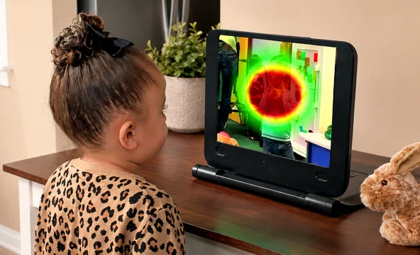 Photo — eye-tracking evaluation in progress